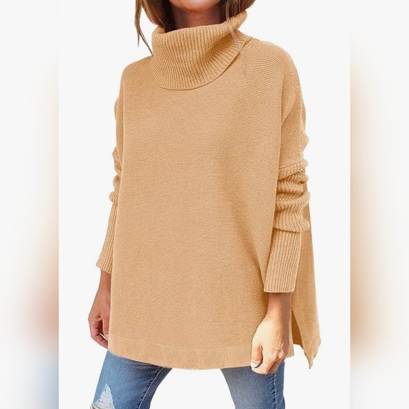 Source Unknown Sweaters - Womens Cowl Neck Sweater Size Medium Loose Long Pullover